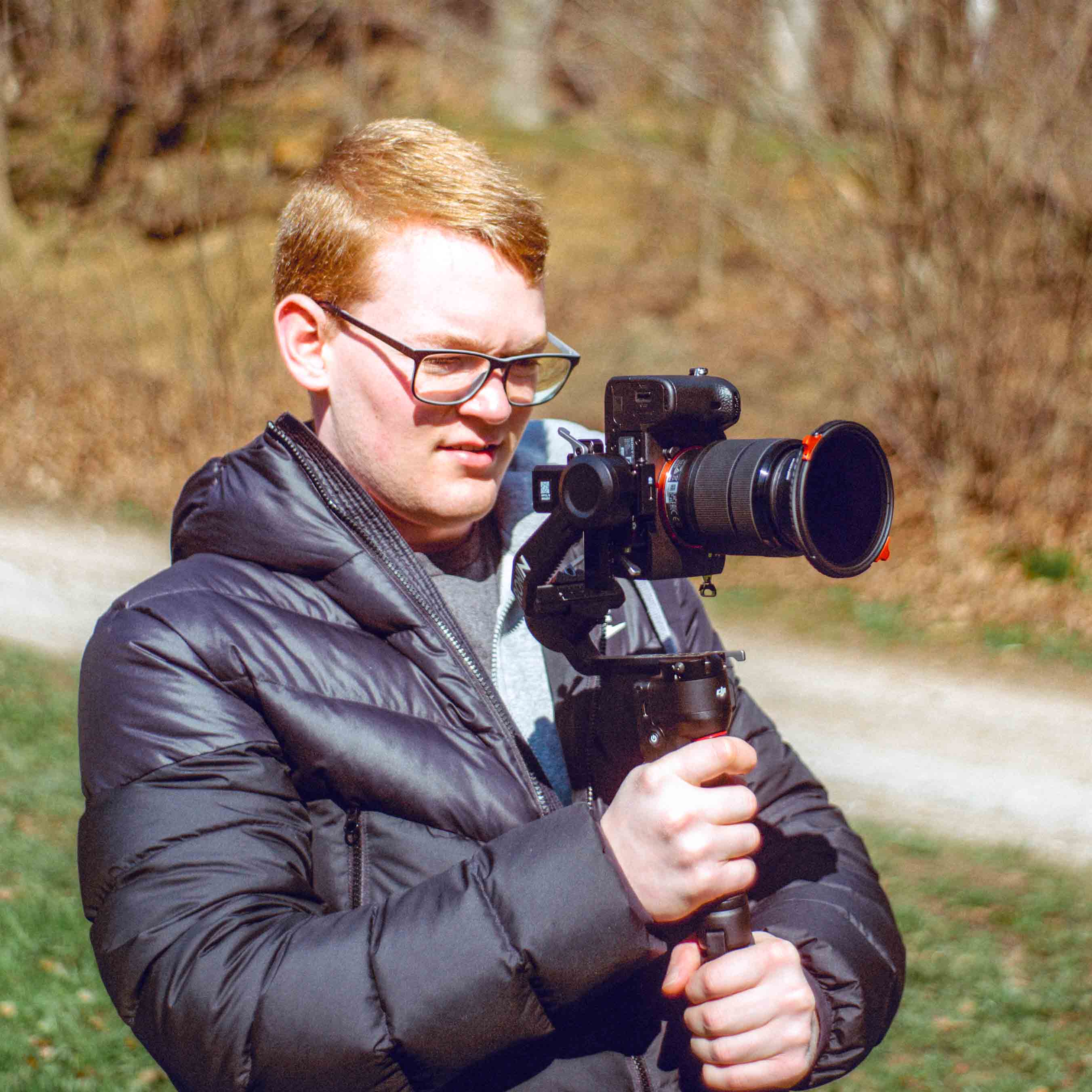 Nick Hartmann mit Gimbal